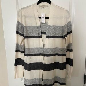 LOFT White and Gray Sweaters